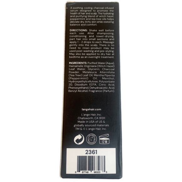 l'ange Detox Scalp Reset Serum w/ Charcoal Promotes Hair/ Scalp Health 1oz New - Picture 4 of 4